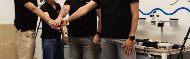 Equipo de Celestia en La Lonja de la Innovación. El equipo de Celestia posa en las instalaciones de La Lonja de la Innovación